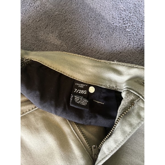 Celebrity Pink Womens Jayden Skinny Jeans Green Stretch Size 7/28 Lightly Worn - Picture 3 of 4